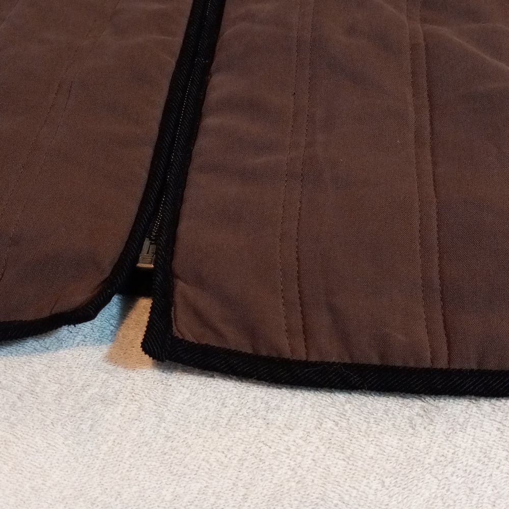 Vintage LUTAR Tan Black Lined Silk Coat - Picture 15 of 15